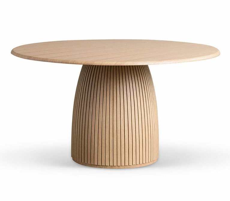 Ebb 6 Seater Round Wood Dining Table - Natural