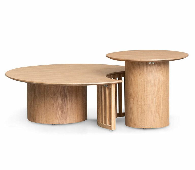 Finnegan Wooden Nest Coffee Table Set - Natural
